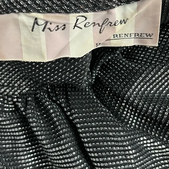 Vintage 80s Miss Renfrew Indie Disco Glam Rock Silver Mesh Dolman Sleeves Dress - Picture 6 of 7